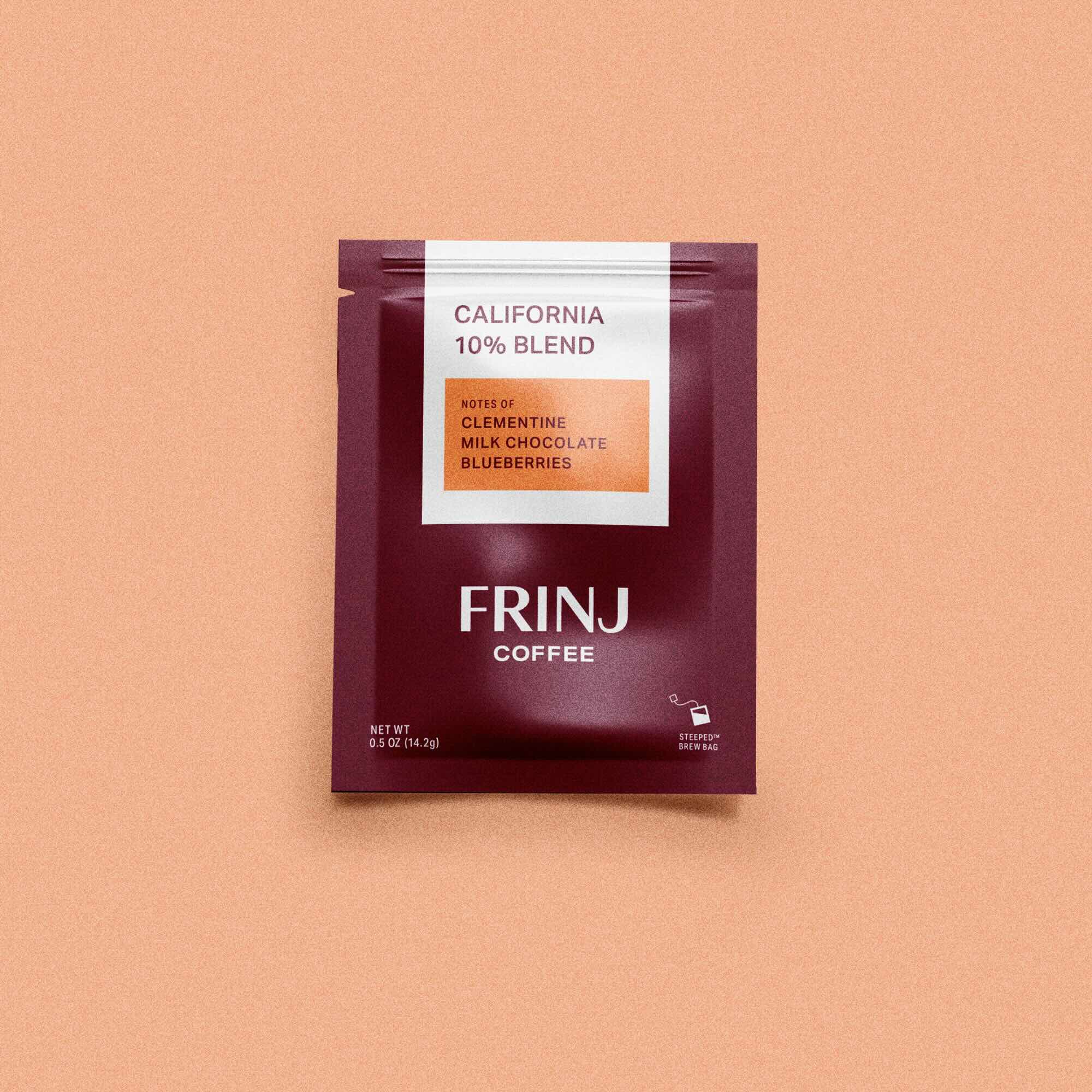 CALIFORNIA BLEND SINGLE-SERVE STEEPED BAGS – FRINJ COFFEE